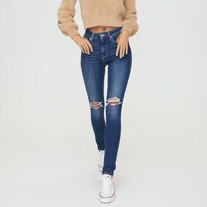 Levi's 721 Skinny High-waisted ripped jeans
